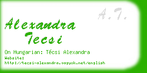 alexandra tecsi business card